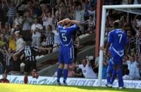 Liam Hearn celebrates after scoring for Grimsby Town