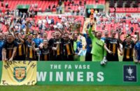 HIGH POINT: Morpeth Town lift the FA Vase