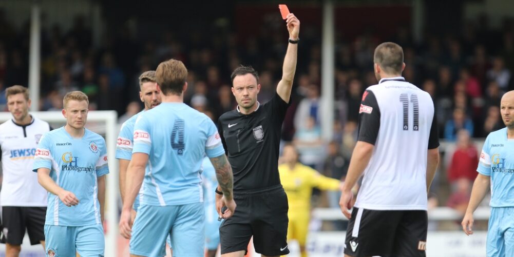 hereofrds-mike-symons-receives-a-red-card-v-slough-town